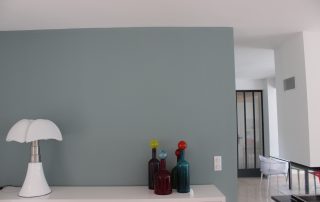 architecte mur coloré dans salon